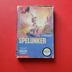 Nintendo NES Spelunker CIB Game Box Manual Insert Tested Cave Exploration Tested