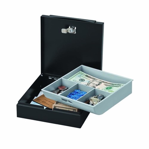 Steel Drawer Safe Key Lock Jewelry Cash Money Security Box Case Storage Safety