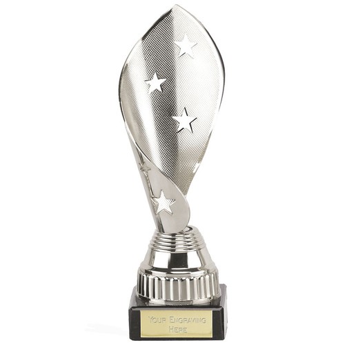 Gold or Silver Festival Flame Trophy Cup in 3 Sizes engraving up to 30 Letters
