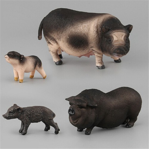 Simulation Animal Pig Model Toy Figurine Decor Plastic Animal Model Kids Gift TE