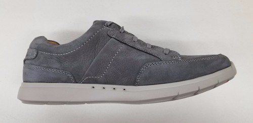 CLARKS UNLOMAC LACE DARK GREY NUBUCK OFF WHITE MENS SIZE SNEAKERS 20323