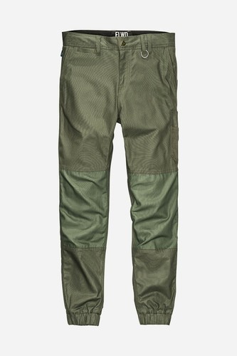 Mens Elwood Work Cuffed Pants Stretch Canvas Tough Tradie Phone Pocket EWD103