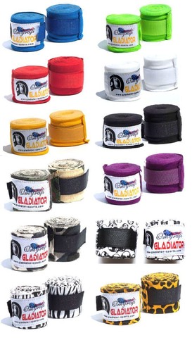 GLADIATOR MMA 180/" HAND WRAPS Adult Elastic Mexican Pro Boxing PREMIUM