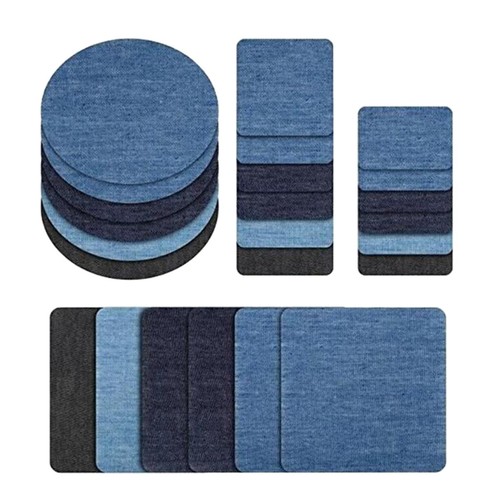 24 Stück Aufbügelflicken Stoff Bügelflicken Patches Bügeleisen Patches