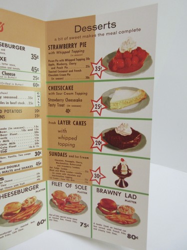 Vintage 1959 Frisch’s Big Boy Restaurant Menu NOS RARE!