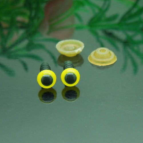 6mm Yellow Color Plastic Safety Eyes For Teddy Bear//Dolls// Animal Puppet Making