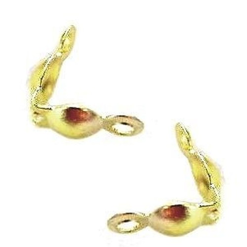 7.5mm 200 Gold Plated Calottes Beads Tips K6731