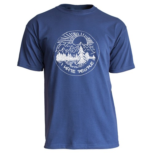 Nukular T-Shirt Motiv /"I hate People/" Spruch lustig Camping Menschen Natur Meme