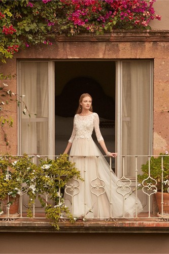 PRECIOSO VESTIDO DE NOVIA DE TUL Y ENCAJE T 36-38-40-42-44-46-48-50-52 A MEDIDA