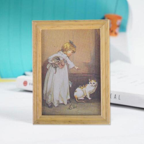 1:12 Dolls House Miniature Frame Art Wall Picture Painting Mural Accessory Decor