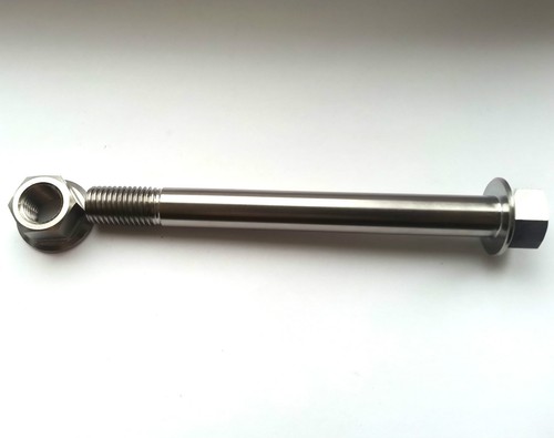 metà del peso! completamente INOX TITANIUM m10x130mm BULLONE E DADO