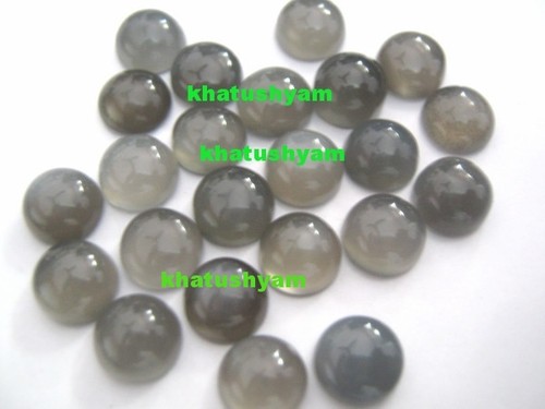 Calidad Aaa 25 PC Gris Piedra Lunar 6X6 mm Redondo Cabujones Piedra Suelta