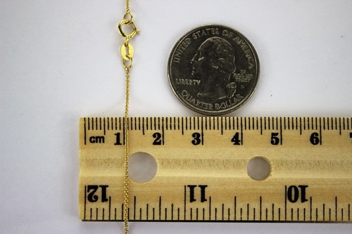 14K Solid Yellow Gold Personalized Custom Name Pendant Charm /& Rolo chain