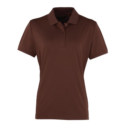 Premier Women/'s Coolchecker Pique Polo Plain Collared Casual T-Shirt PR616