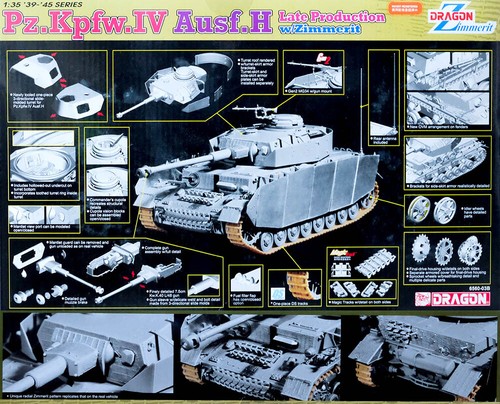 Pz.Kpfw IV Ausf.H Late Production German Tank 1:35 Modell Kit Dragon 6560