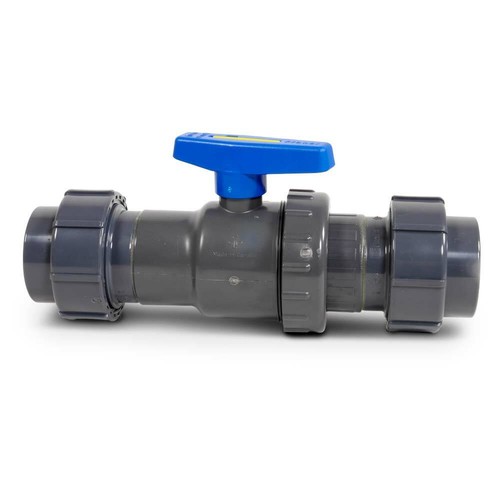 FlexFit 2 Wege PVC Kugelhahn Verschraubung Ø 50 mm für Poolflex Flexschlauch