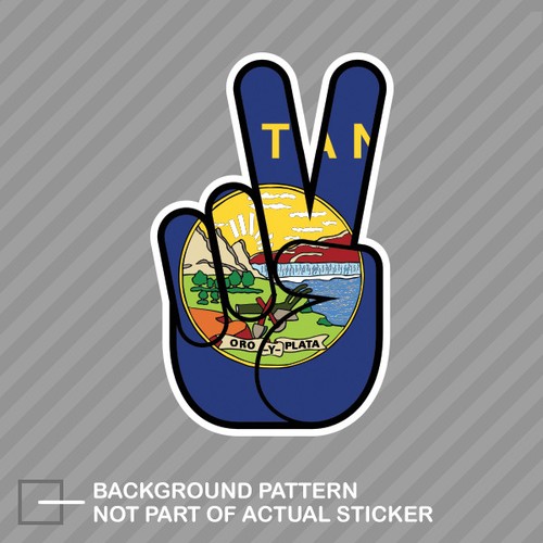 Montana State Shaped Peace Sign Sticker Decal Vinyl hippie 60s love MT