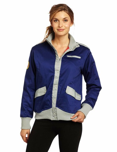 Zumba Fitness Unisex Crew Varsity Jacket Blue size XLarge