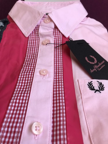 FRED PERRY RARE AMY WINEHOUSE St Martins SHIRT SIZE 8
