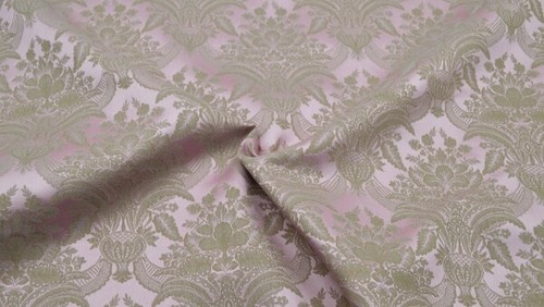 Jacquard in rosa mit Ornamenten Rankenstoff rose Blumenranken GP 10.30 €//m²