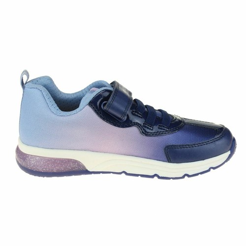Geox Spaceclub Girls Navy-Lilac Lights Trainer size eu kids children hook loop