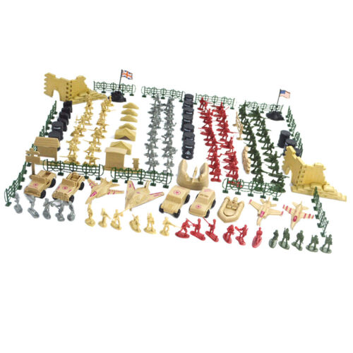 260er Set soldats figurines militaire armée Figurines voiture avion Drapeau Set