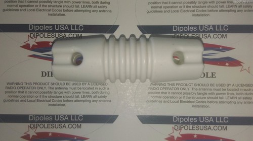 3 INCHES LONG AND SOLID //QUALITY 8 WHITE NYLON DOG BONE DIPOLE END INSULATORS