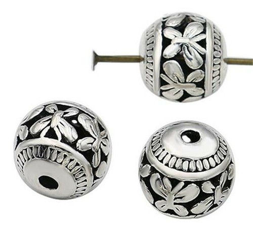 10//20Pcs Tibetan Silver Loose Ball Charm Spacer Beads Jewelry Making DIY 8mm
