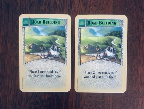 Catan Extra//Replacement Game Pieces /'Road Building/' Development Card x2