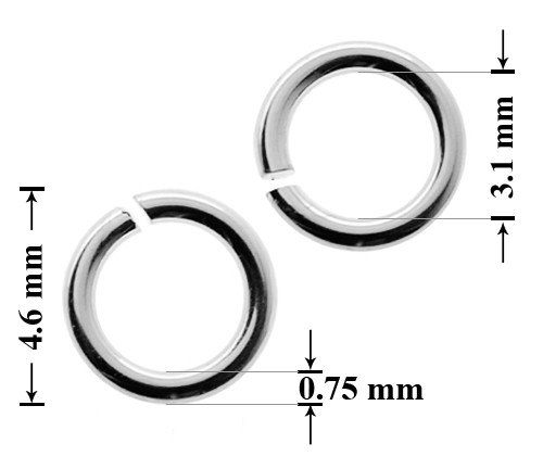 Many sizes Jewellery making findings Sterling Silver 925 Open Jump Rings