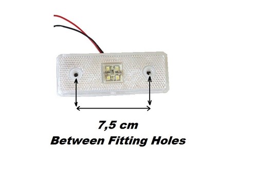 1 x 12V MARKER WHITE SIDE FRONT LED LIGHT TRAILER TRUCK LORRY CAMPER VAN BUS