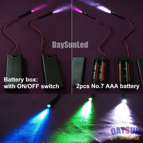 AA Battery Run Led Optic Fiber Light Illuminator 2PCS for Side-glow Fiber Cable