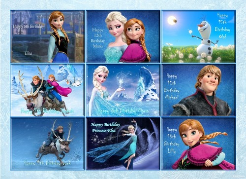 olaf XXL Personnalisé A4 anna princesse elsa disney congelés Carte Anniversaire