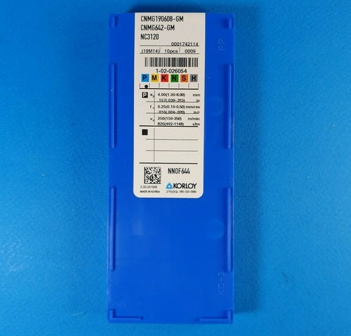 CNMG 642-GM NC3120 ***10 INSERTS *** KORLOY CNMG 190608-GM NC3120
