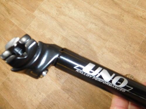 Black //Silver Kalloy UNO Seat Post 25.4mm x 350mm Bike MTB Trekking Road Bicycle