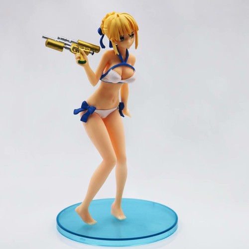 Anime Fate Grand Order Watergun Saber Alter Swimsuit Ver PVC Figure New No Box