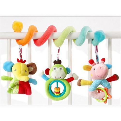 Baby Crib Cot Pram Hanging Rattle Spiral Stroller Car Seat Pushchair Toy RE