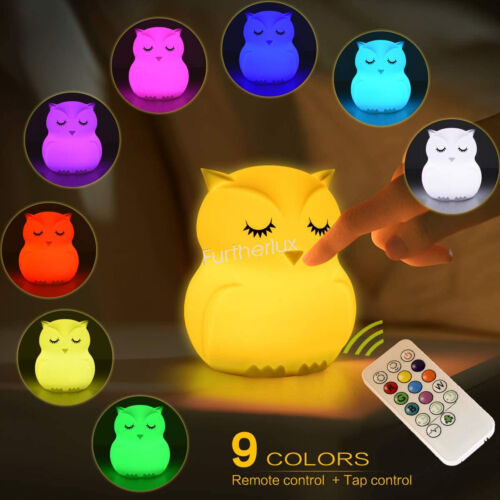 Silicon LED Night Lights Color Change LED Soft Nursery Bedside Lamp for Kid Baby 