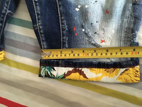 46 Italy. New Dsquared2 Style Summer Slim Fit Jeans Shorts size W 29-30