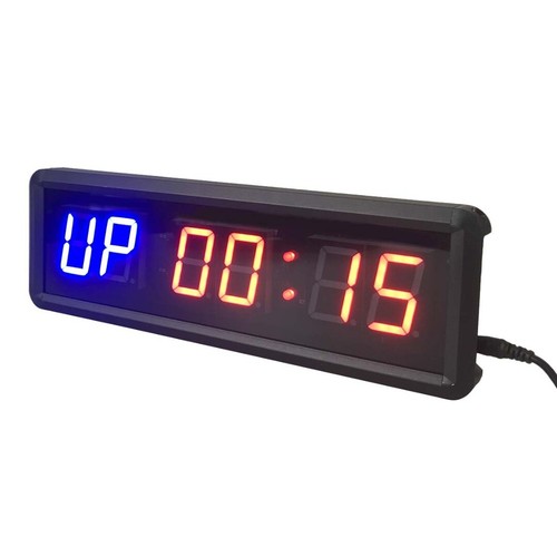 6 Digits LED Gym Intervall Timer Stoppuhr Fernbedienung für Fitnessstudio