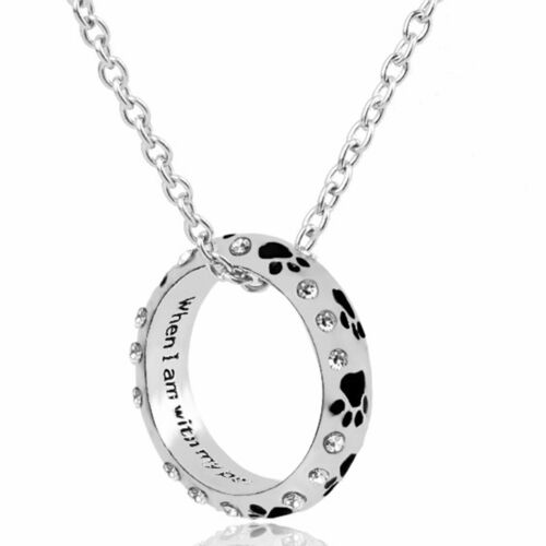 Silver Gold Paws Print Ring Pendant Necklace Charms Jewelry Dog Cat Pet Earring