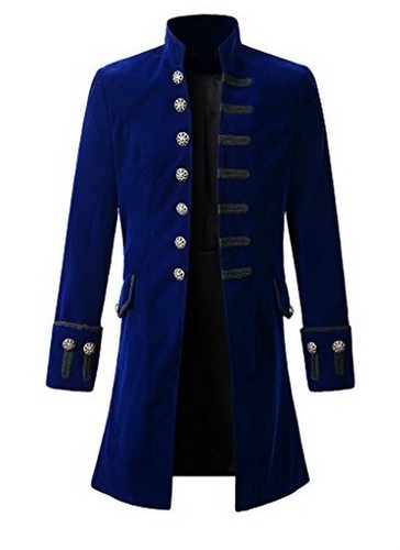 Prince Coat Steampunk Middle Ages men Goth Overcoat Coats Halloween cosplay