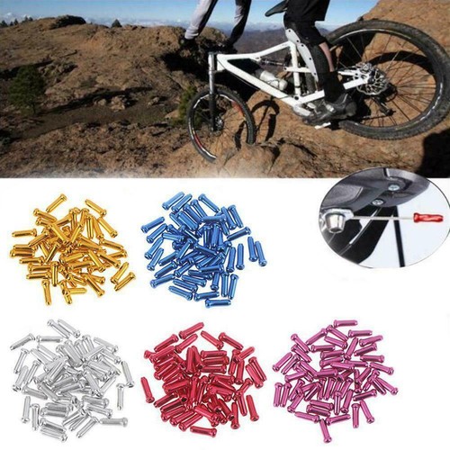 Bicycle Brake Cable End Caps Al Alloy Bike Shifter Tips Cable 50 Pcs//set S5G5