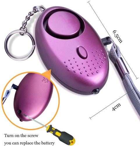 5PCS Emergency Personal Alarm Keychain Safesound Alert Siren Alarm Self Defense