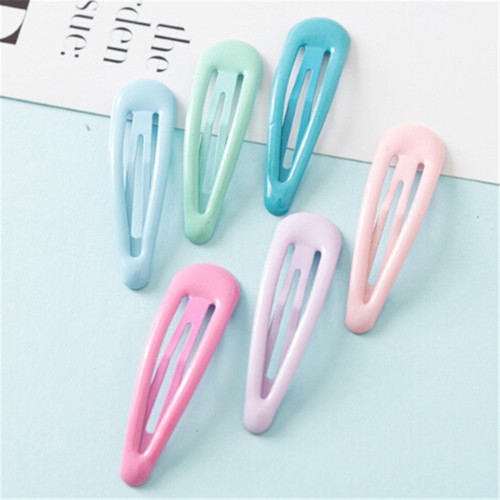 10 Mixed Color Enamel Snap Hair Grip Hair Clips Baby Bows Girls Hair FE