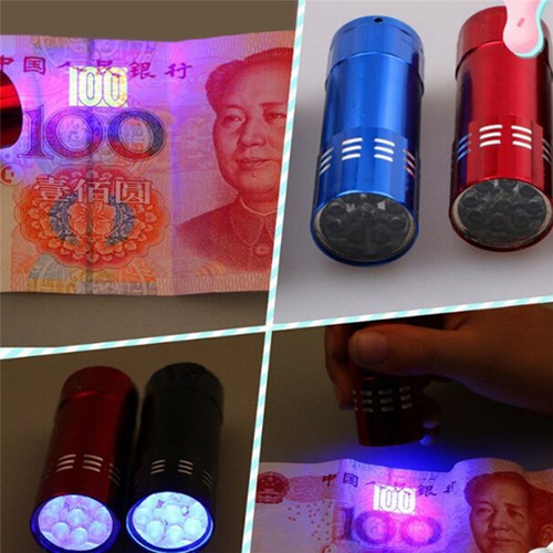 Mini Aluminium UV Ultravlolet LED Taschenlampe Schwarz Licht Fackel Licht YRDE