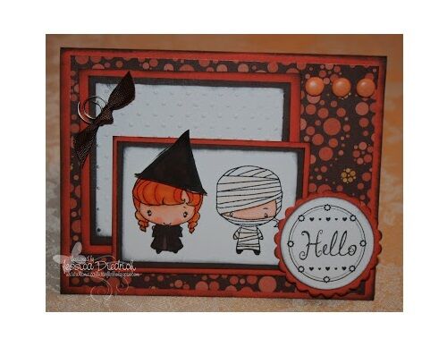 SPOOKTACULAR-The Greeting Farm Rubber Stamp-Stamping Craft-Anya/Ian-RETIRED 