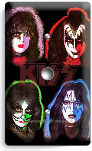 KISS HARD ROCK BAND SOLO ALBUM INSPIRED LIGHT SWITCH OUTLET PLATES STUDIO DECOR