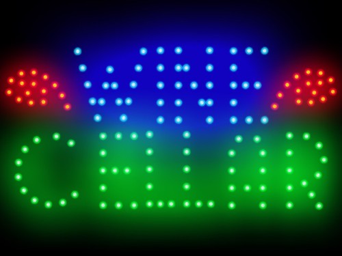 Wine Cellar Cave Metro Store Led Neon Sign Display 15.5/"X 9/"