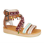 Details about / Womens Flats Pump Shoes Ethnic Ankle Strap Beads Tassels Sandals Beach Open Toe